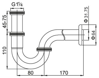 Сифон под раковину Cezares CZR-STC-03 ARTICOLI VARI - Вид №1
