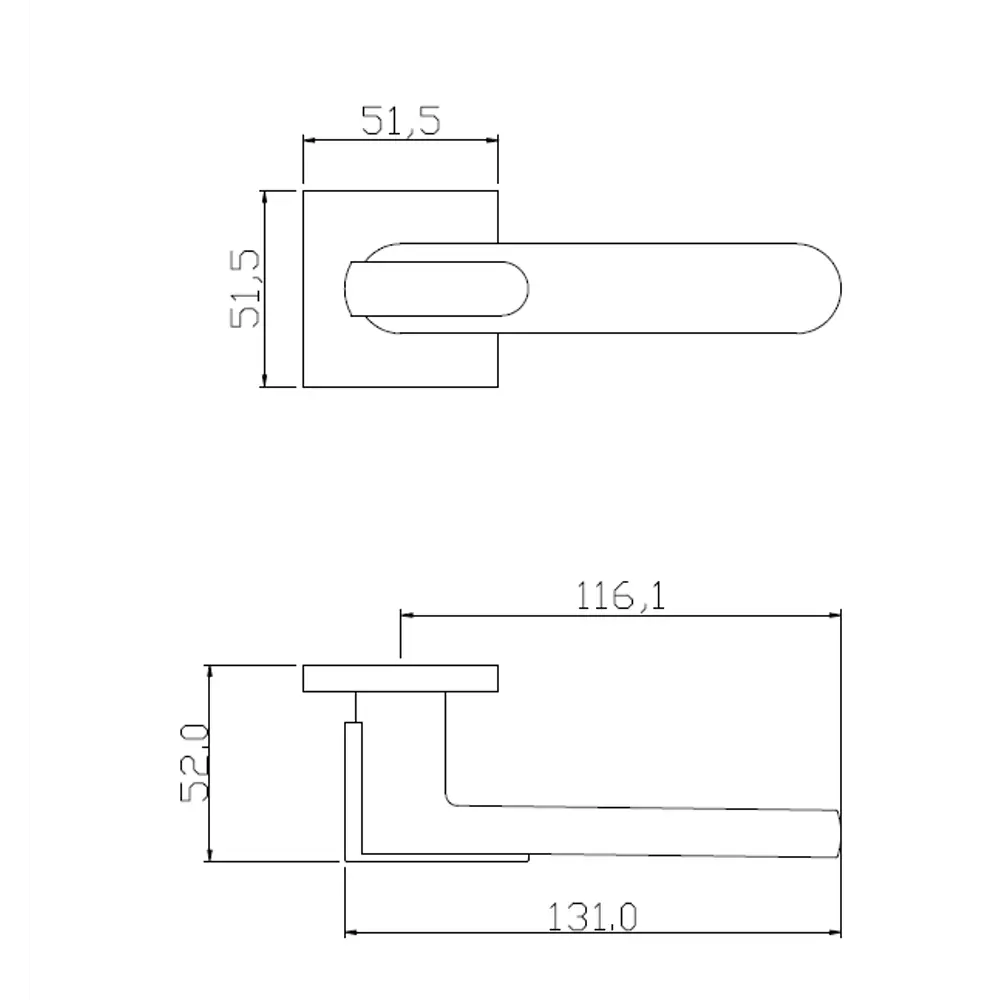 Дверные ручки Edson EDS-178B-Q2 белые для межкомнатных дверей 85170512 STLM-0059408 - Вид №4