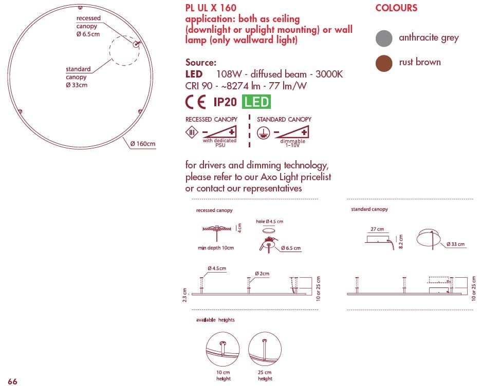 Алюминиевый светодиодный потолочный светильник AXOLIGHT U-Light ARCH-00139428 - Вид №2