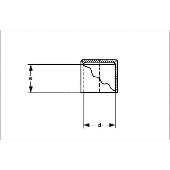 1530110 SANHA 5301 заглушка ВПр, медь  10 мм  - Вид №1