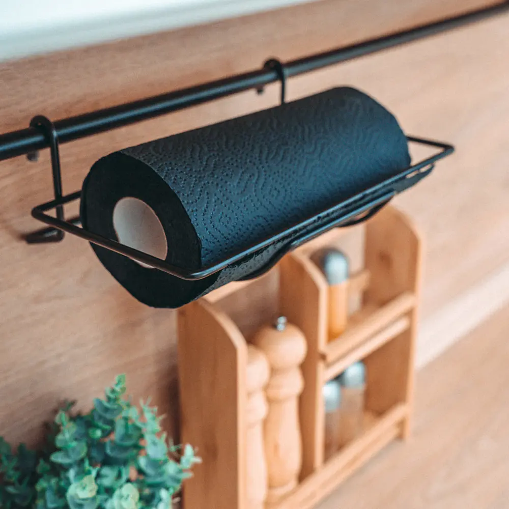 Настенная полка Lemax для бумажных полотенец - черная сталь 87972047 STLM-0863377 - Вид №2