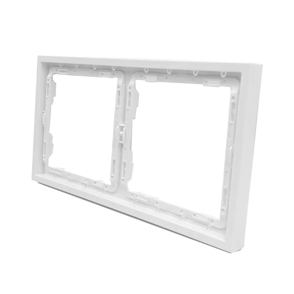 Рамка для розеток MIRKL Grace 2 поста белая 89393860 STLM-1544078 - Вид №1