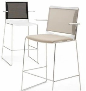 Diemmebi Высокий табурет с подлокотниками со спинкой S’mesh