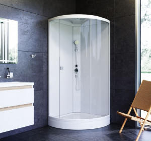 W88C-301-090WT кабина душевая 90х90 стекло прозрачное профиль белый AM.PM X-Joy