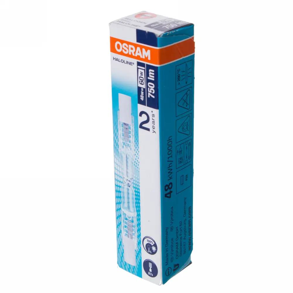 Лампа галогенная Osram R7s 48 Вт свет тёплый белый 14226094 STLM-2081722  - Вид №1
