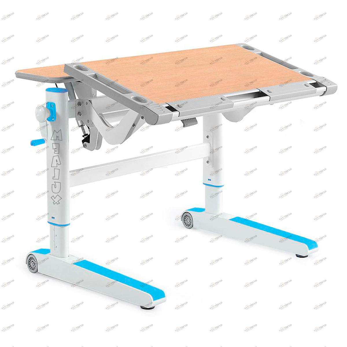 Парта Ergowood-M клен, голубые накладки MEALUX  336102 Бежевый;голубой Santreyd 