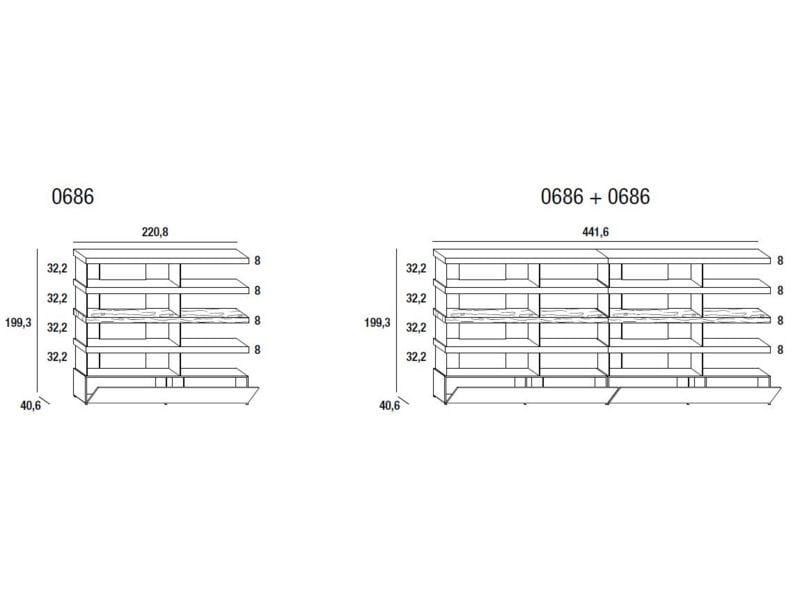 Секционная библиотека Lago Air ARCH-00149409 - Вид №3