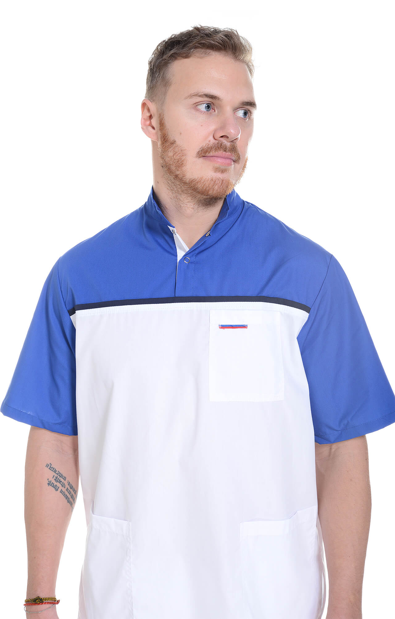 61953 Костюм "Лидер" белый василек  Медицинская одежда  размер 64-66/182-188 Спецодежда  - Вид №16