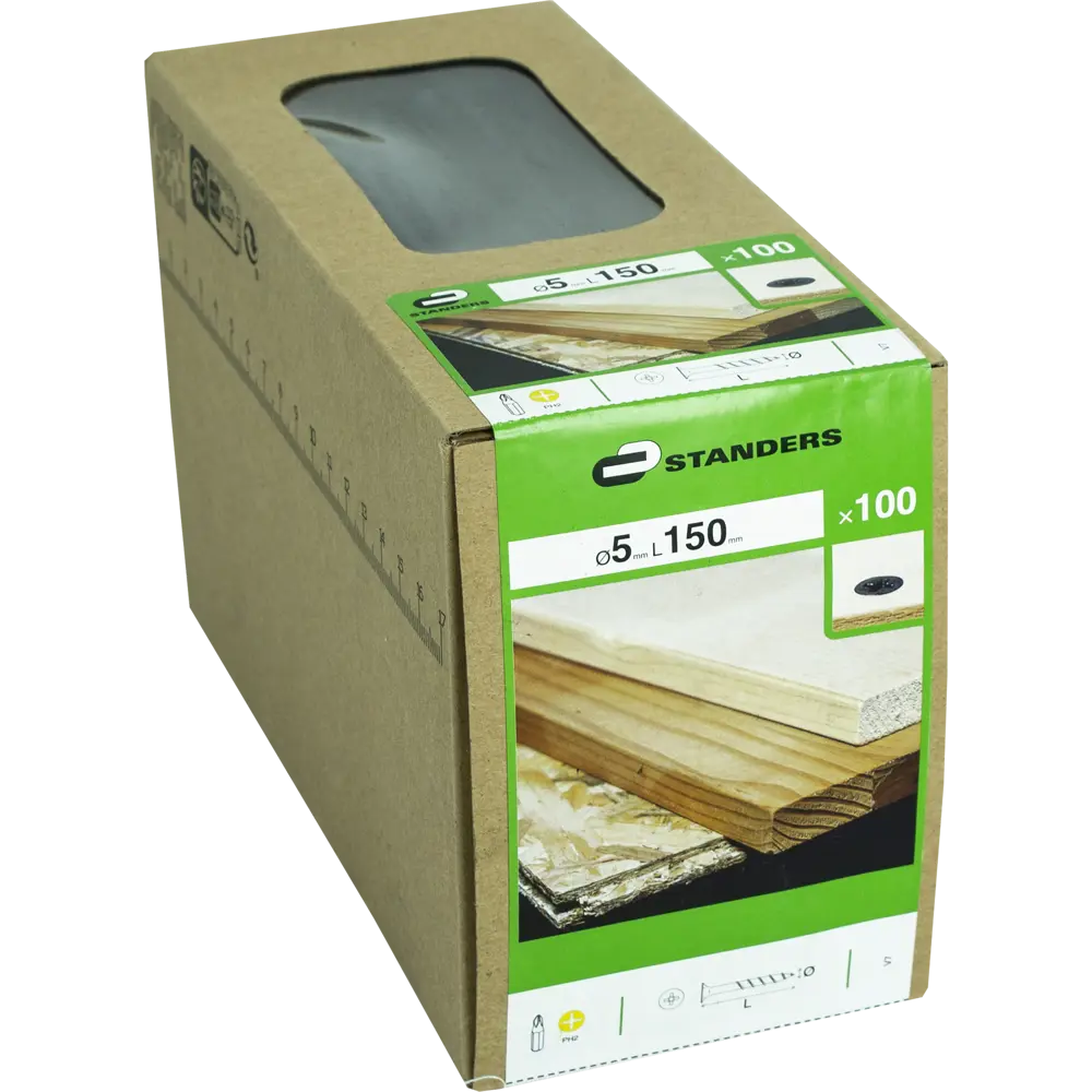 Саморезы для дерева STANDERS фосфатированные 5x150, 100 шт STLM-2201137 - Вид №2