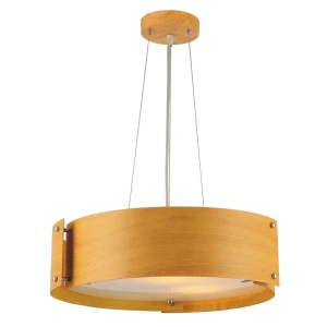 Светильник подвесной Woody PL40WE27-06, 1хЕ27х40 Вт цвет белый/дерево