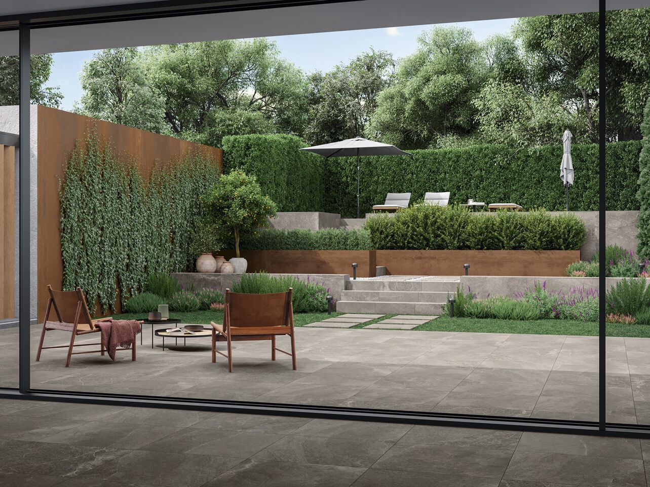 Напольное покрытие из керамогранита с эффектом камня CERAMICA FONDOVALLE 2.OUT ARCH-00023596