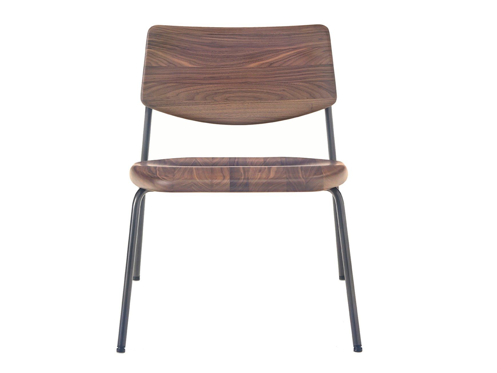 Штабелируемое кресло из нержавеющей стали и дерева BassamFellows труба ARCH-00116202 - Вид №1