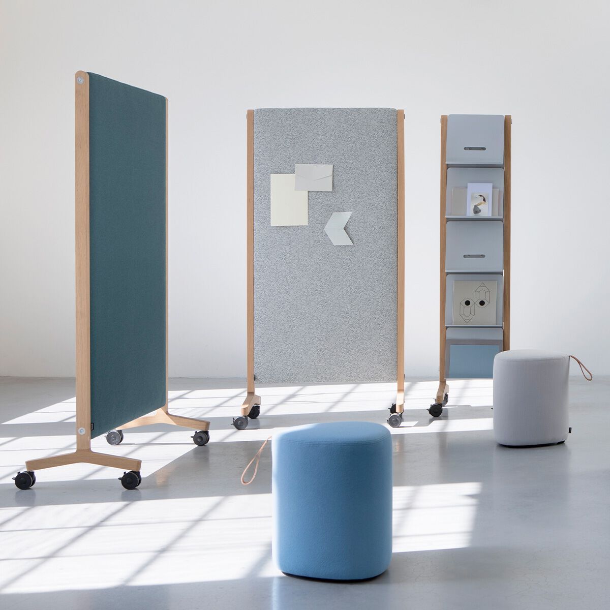 Тканевый мобильный звукопоглощающий офисный перегородка Cascando Round20 ARCH-00081147 - Вид №5