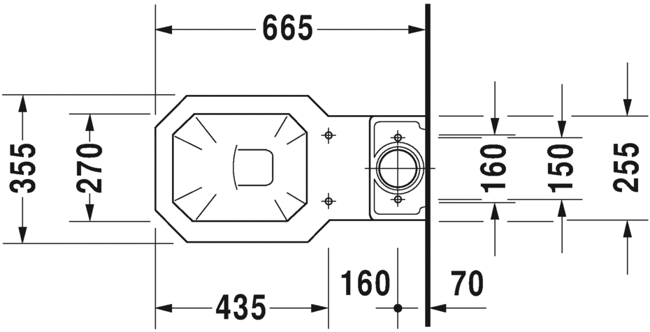 0227010000 Компакт унитаз с бачком Белый Duravit 1930 Series Германия - Вид №1