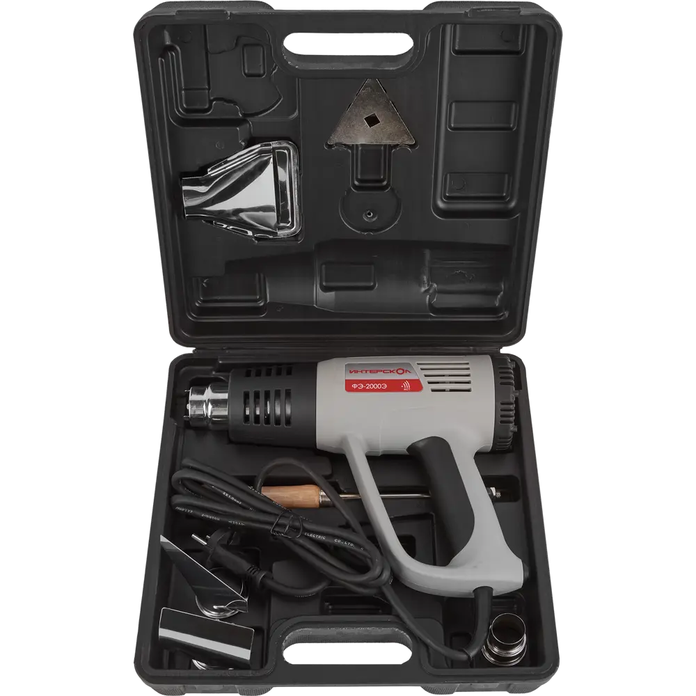 Технический фен Интерскол ФЭ-2000Э с регулировкой температуры 60-600°С 12276450 STLM-0001877 - Вид №7