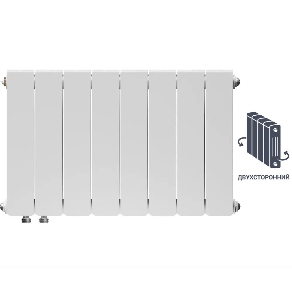 Equation Bimetal: Двухсторонний биметаллический радиатор с нижним подключением 89107529 STLM-0078486
