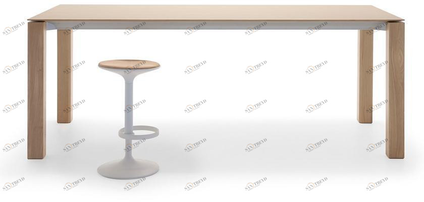 Andreu World Прямоугольный высокий стол из дуба Extra table Me 01146