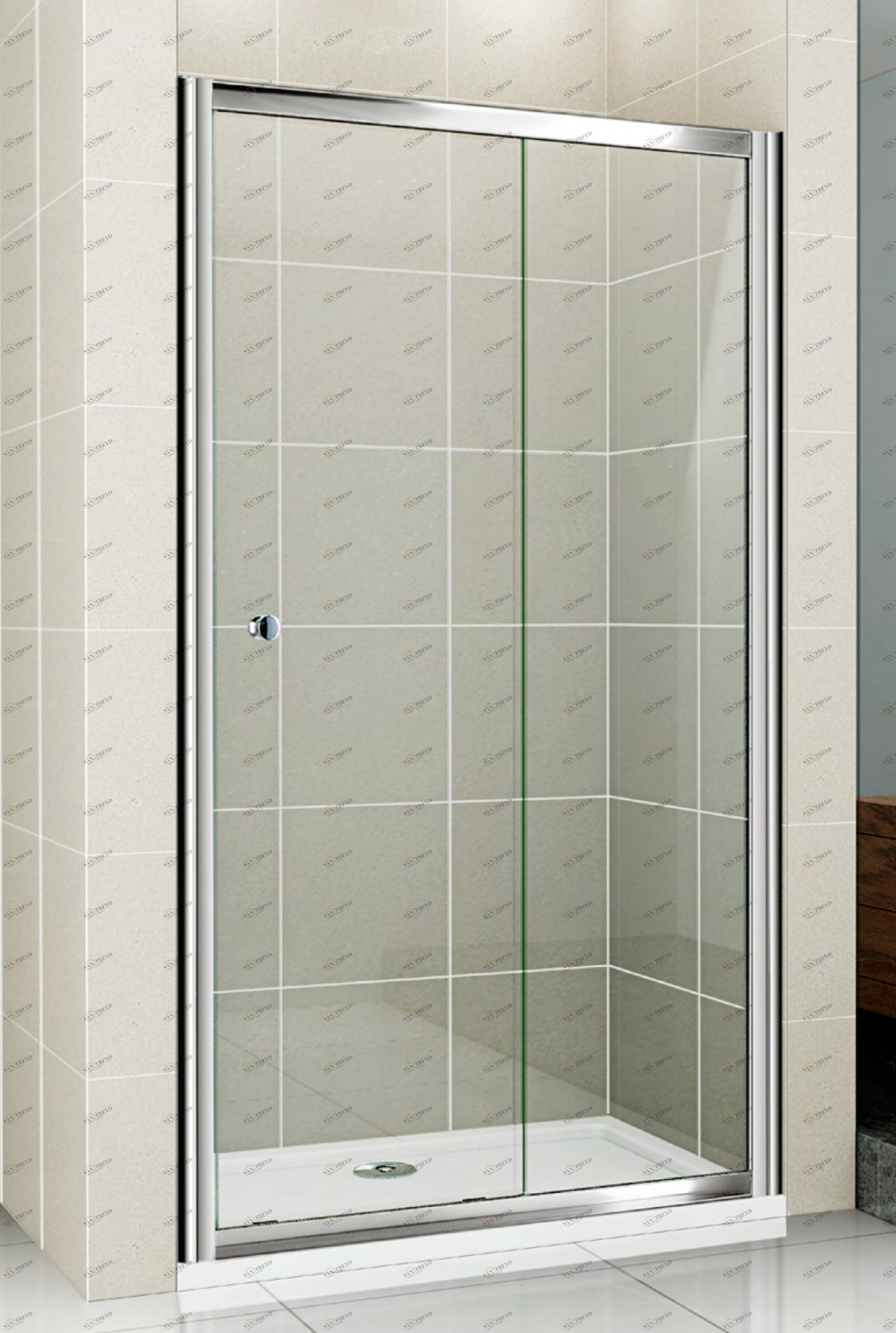 Душевая дверь в нишу CEZARES PRATICO-BF-1-115-C-Cr