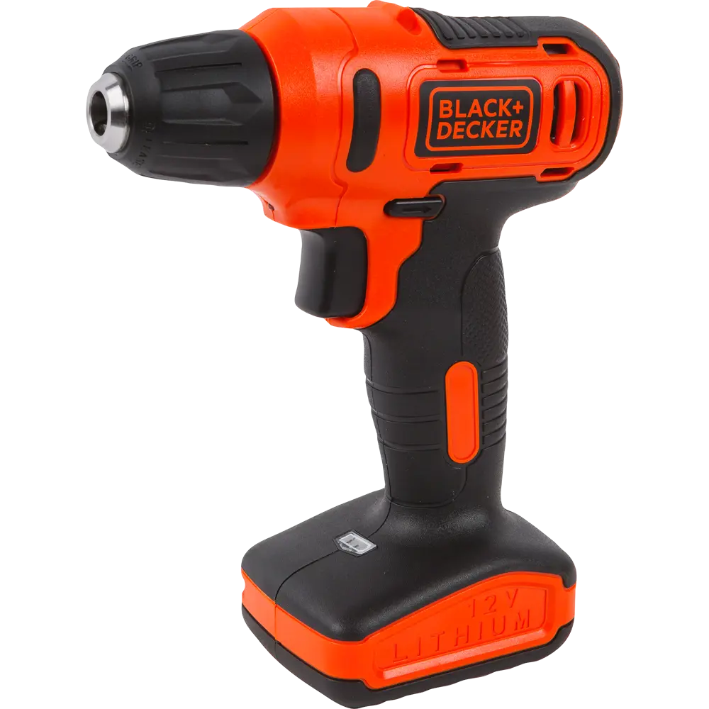 Дрель-шуруповерт аккумуляторная Black&Decker LD12, 12 В Li-ion 1.5 Ач BLACK + DECKER STLM-2089910
