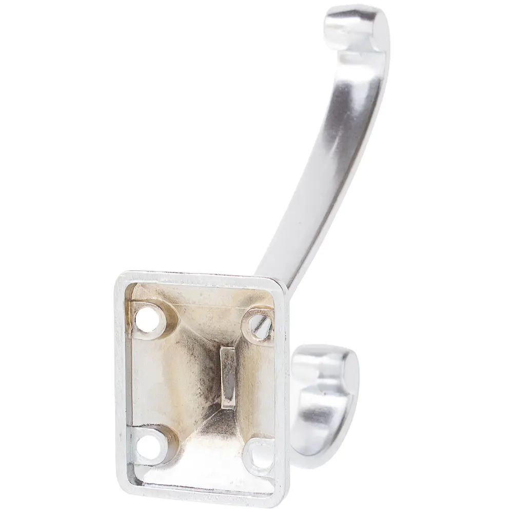 Крючок максимальная нагрузка 10 кг 85 мм сталь крепление на саморезы цвет матовый хром 18481076 STLM-2145737 Santreyd 