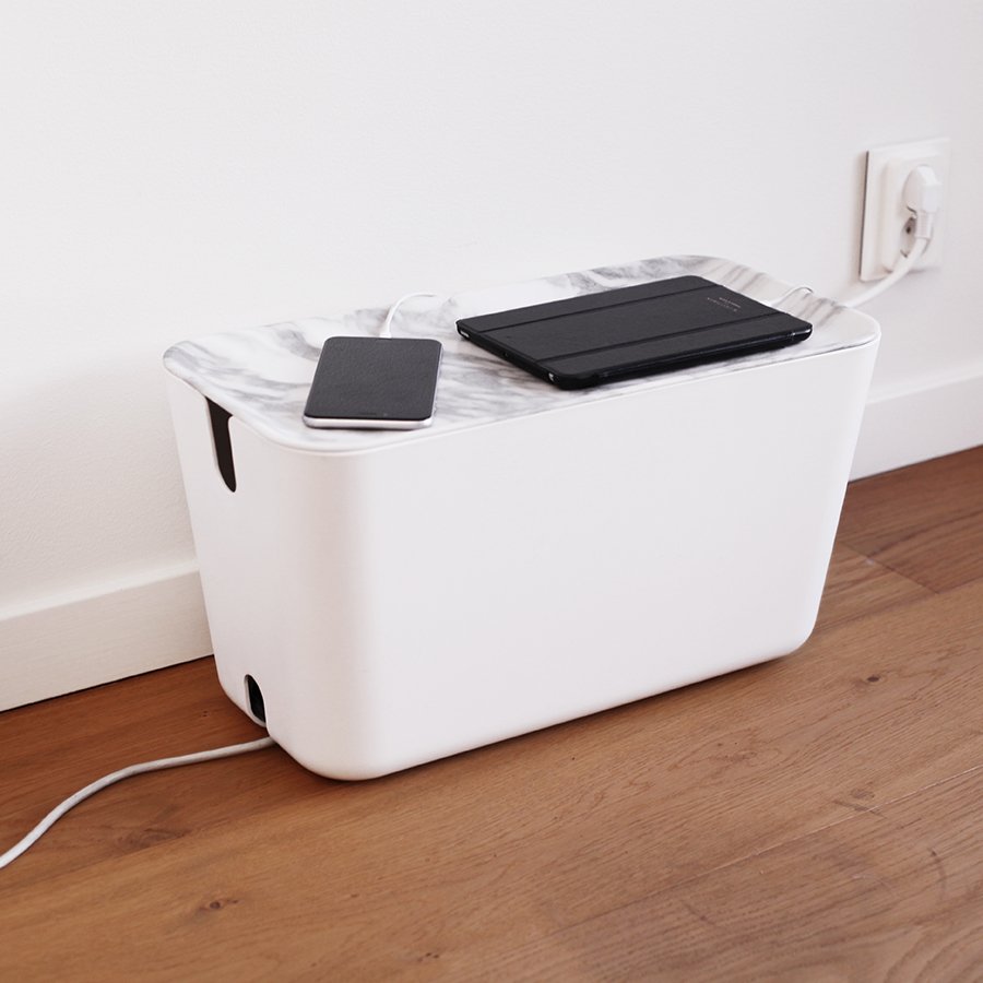 Органайзер бело-серый для проводов большой Cablebox BOSIGN  00-3872105 Белый;серый  - Вид №6