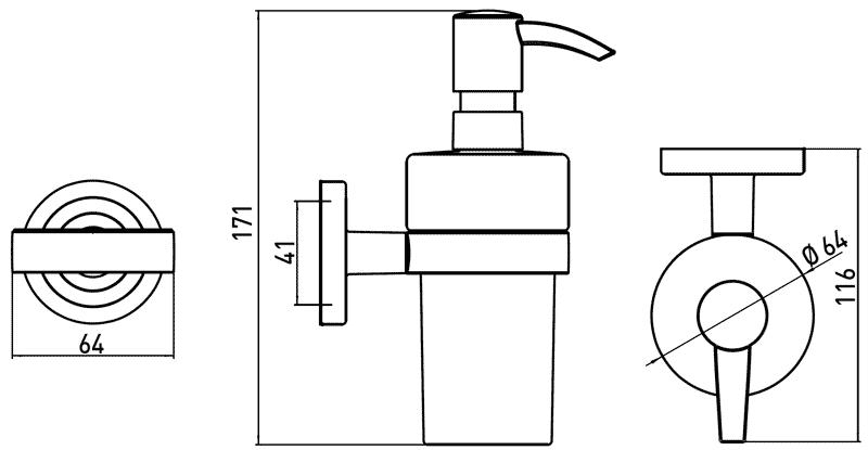 0721 001 01 Дозатор Emco Polo Santreyd - Вид №2