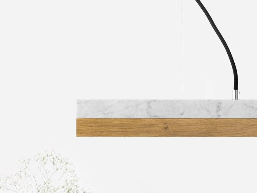 GANTlights Светодиодный подвесной светильник из каррарского мрамора и дуба C sun-id-1418154 - Вид №2