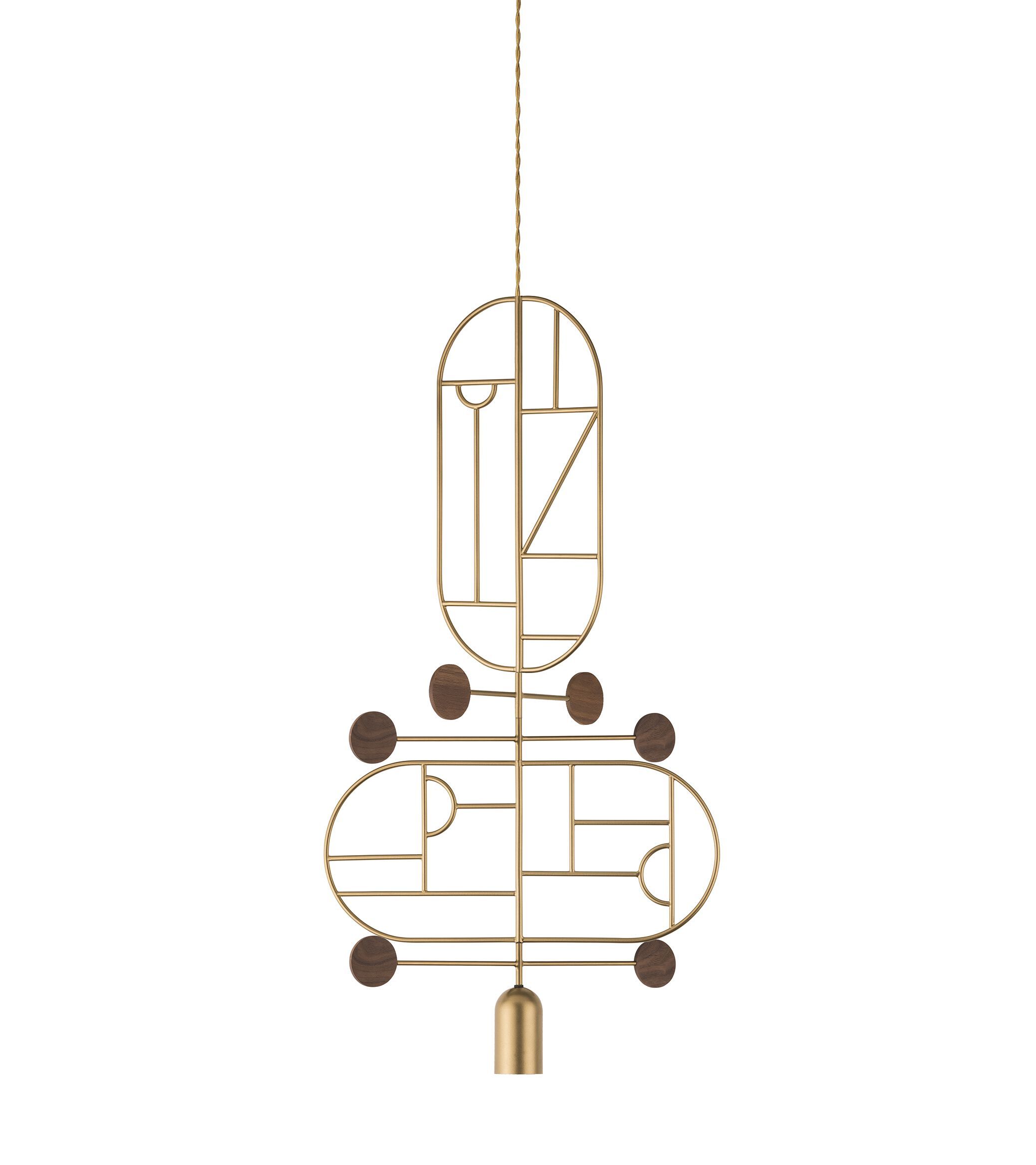 Металлический светодиодный подвесной светильник с регулируемой яркостью NOMON WOODEN DOTS ARCH-00069833 - Вид №25