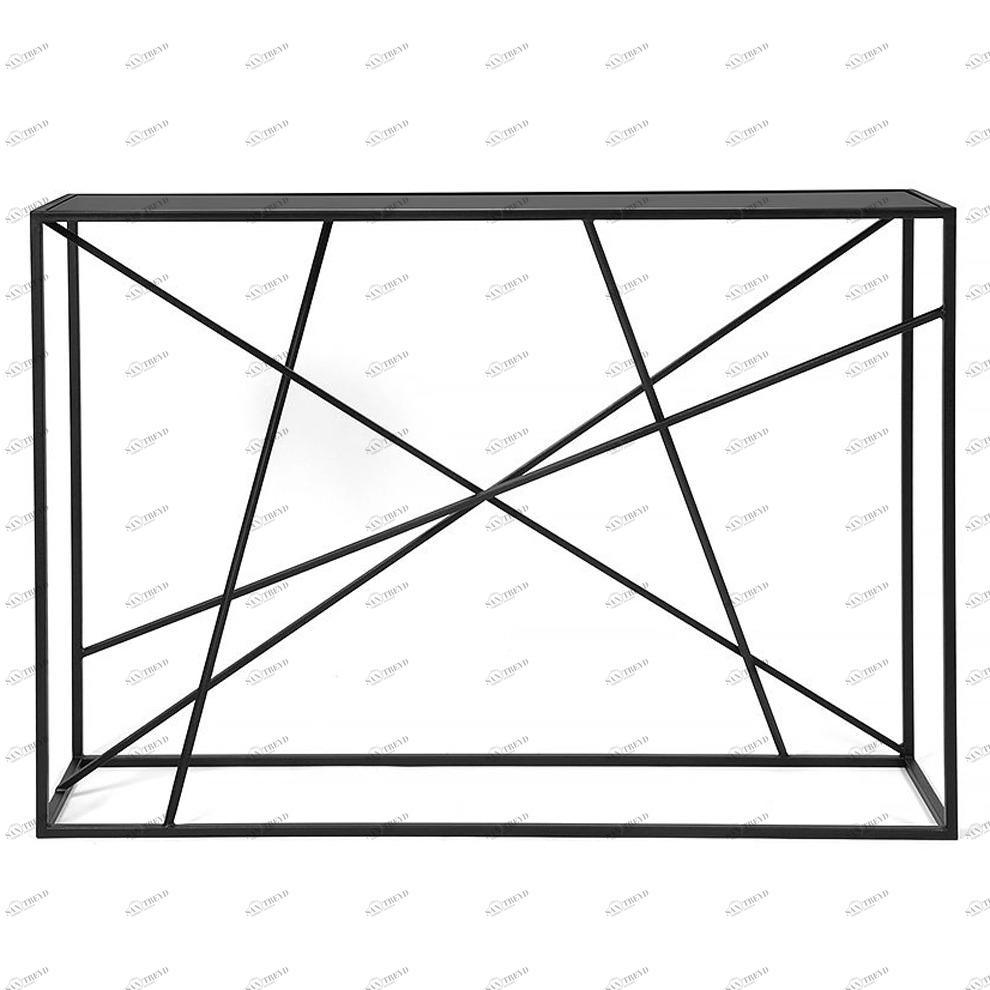 Консоль черная со стеклянной столешницей Wilson line black INTELLIGENT DESIGN  261017 Черный 