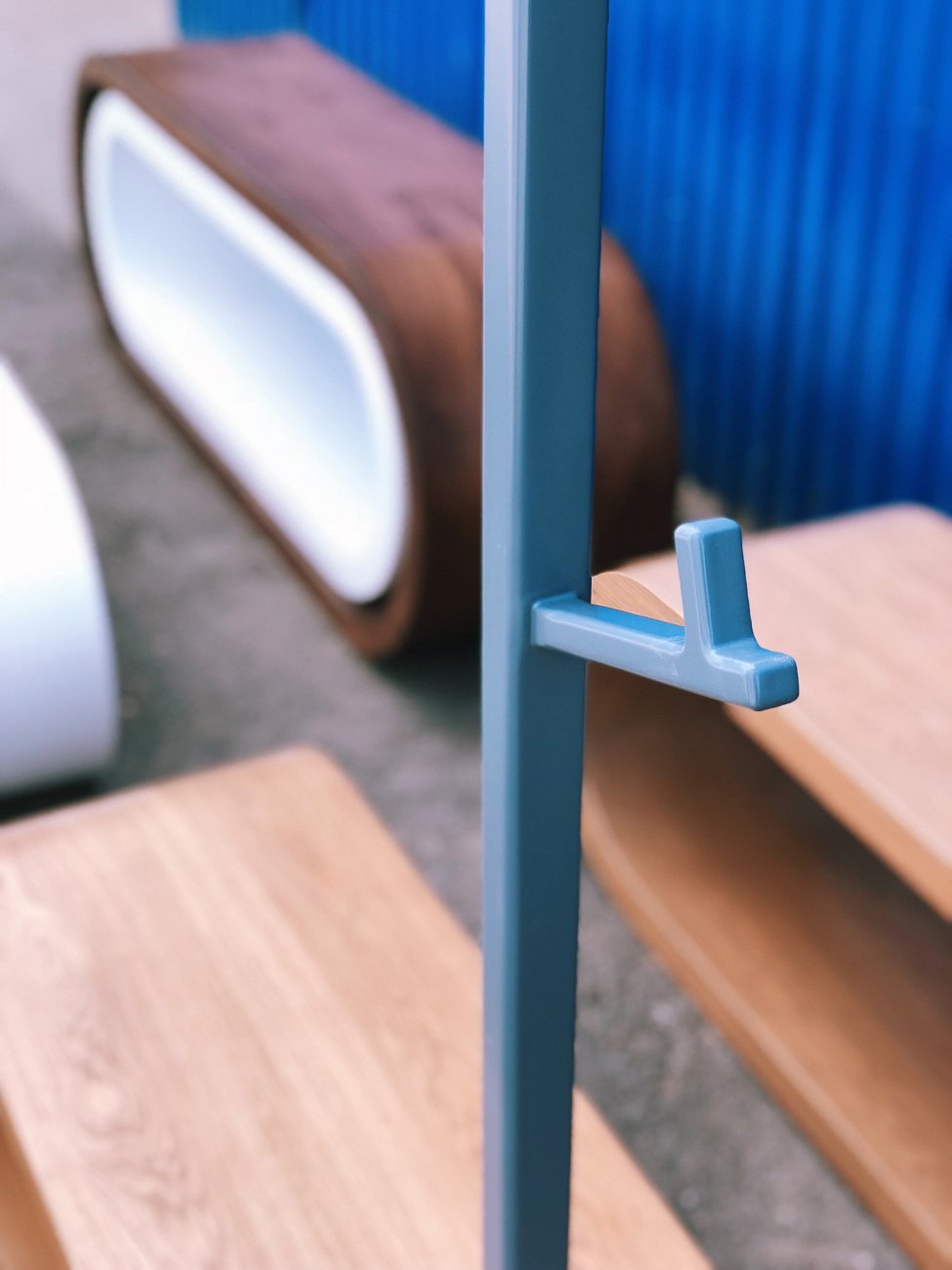 Банкетка Bellona серая с вешалкой ODINGENIY ДИЗАЙНЕРСКИЕ, ЦИКЛ 178307 Беленый дуб;серый  - Вид №7