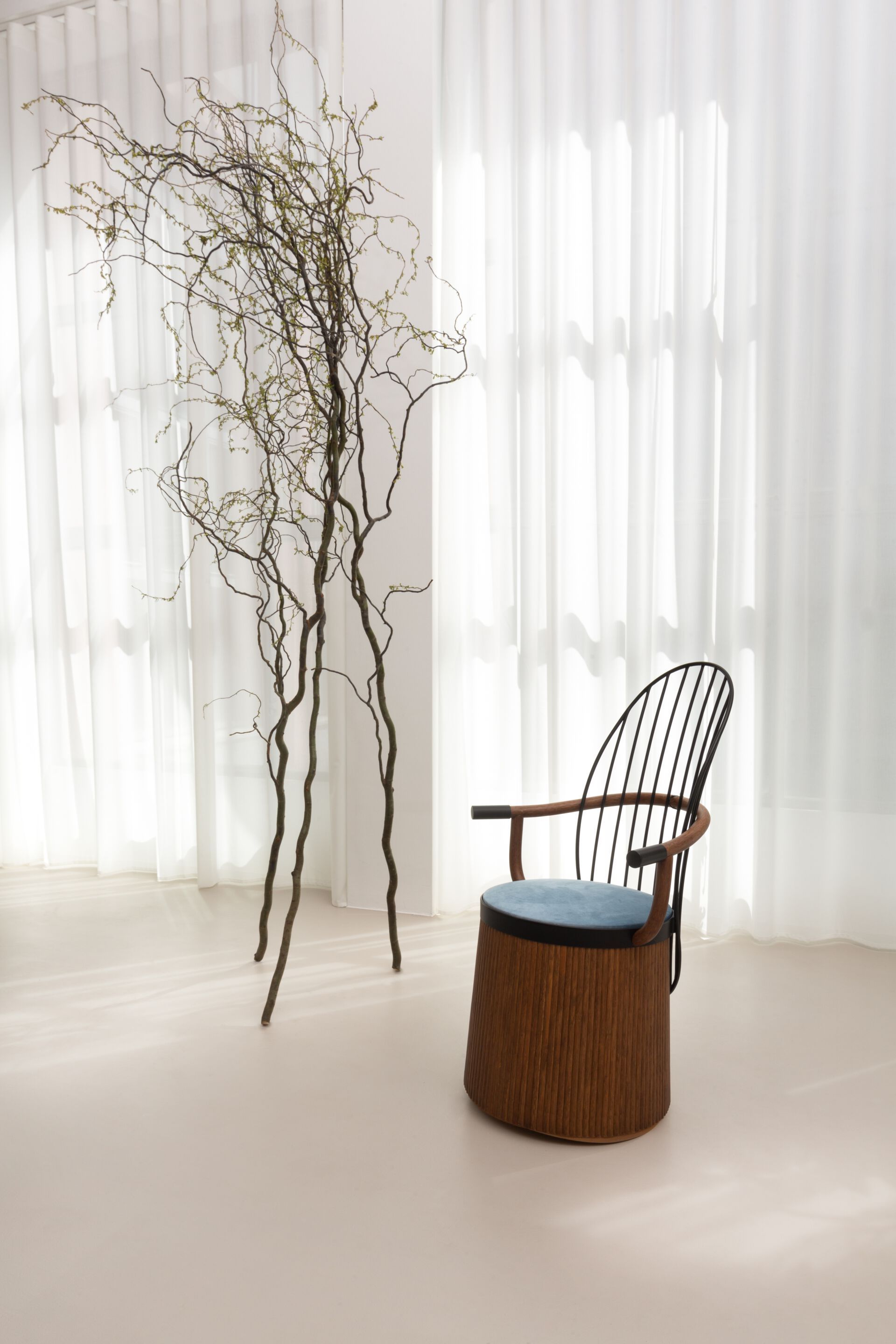 Деревянное кресло-качалка с подлокотниками Bottega Intreccio DONDOLINA ARCH-00099590 - Вид №6