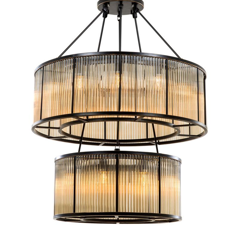 Люстра Bernardi от Eichholtz прозрачная 109638 EICHHOLTZ ДИЗАЙНЕРСКИЕ, EICHHOLTZ, ДВУХЪЯРУСНЫЕ 061511 Прозрачный  - Вид №1