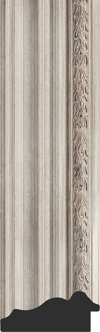 BY 6118 Зеркало напольное с фацетом в багетной раме - римское серебро 88 mm EVOFORM Exclusive floor - Вид №3
