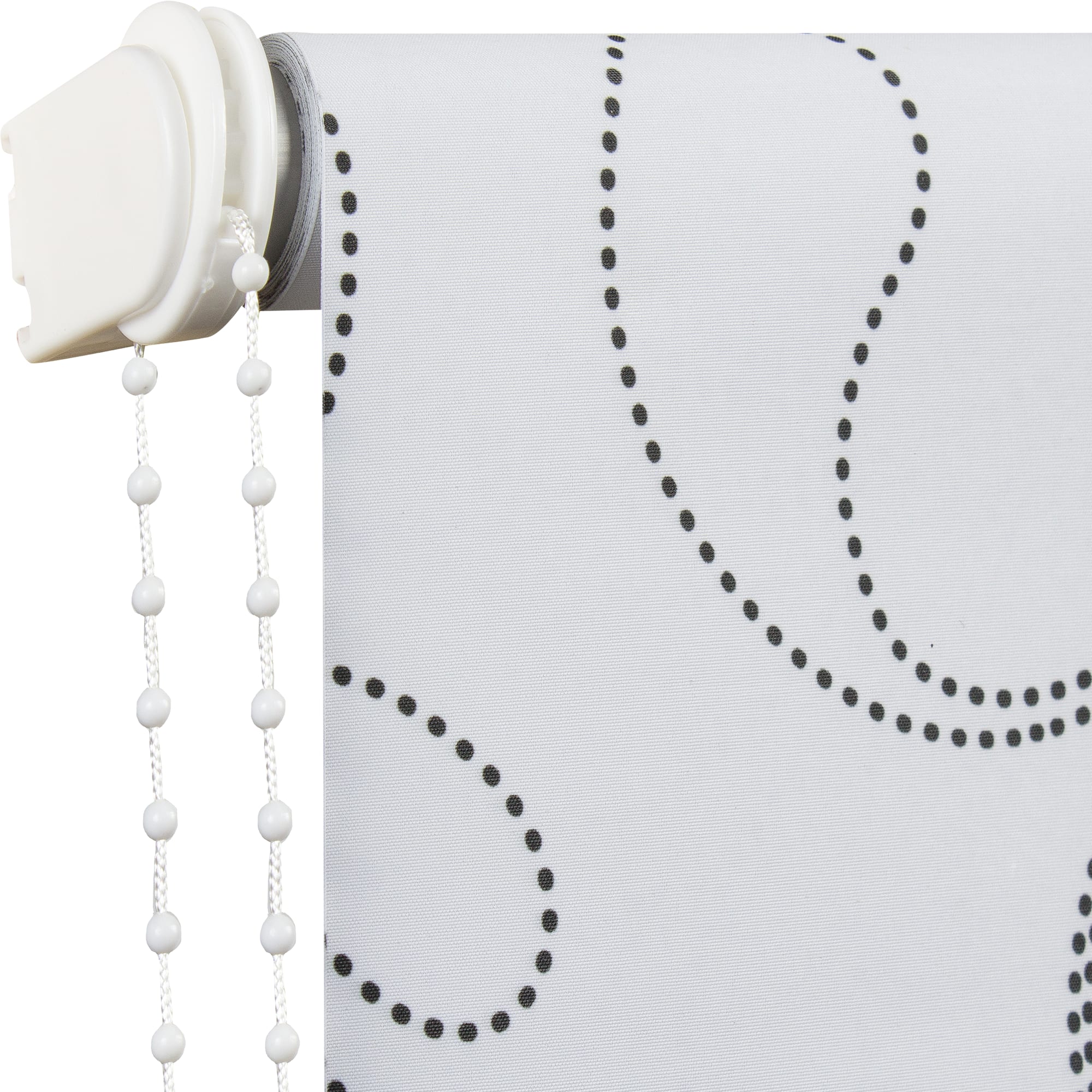 82023914 Штора рулонная Blackout «Лаура», 140х175 см, цвет чёрно-белый Santreyd  - Вид №1