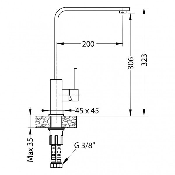 Смеситель кухонный  Alveus GENESIS Jenny 1129066 - Вид №1