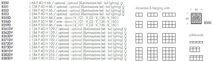 Tonin Casa Низкая тумба под ТВ из дерева и стекла Paris sun-id-1443378 - Вид №1