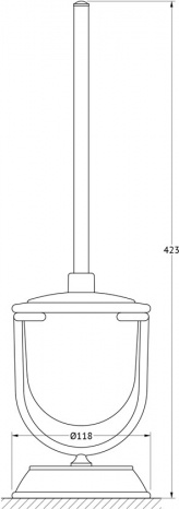 007 Ерш напольный с крышкой UNI FBS Universal - Вид №1