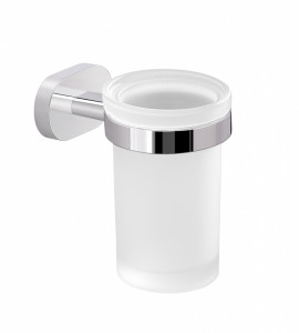 BE10(13) Gedy G-Bernina, настенный стеклянный стакан, цвет хром