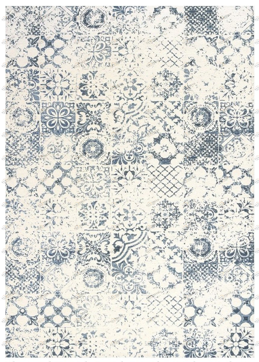 Ковер прямоугольный мраморно-голубой 230х160 см Siena Ivory Blue CARPETDECOR ДИЗАЙНЕРСКИЕ, MAGIC HOME 00-3893144 Голубой 