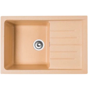 Мойка врезная Эко-М М-09 прямоугольная 76x50 см глубина 20 см мрамор цвет бежевый