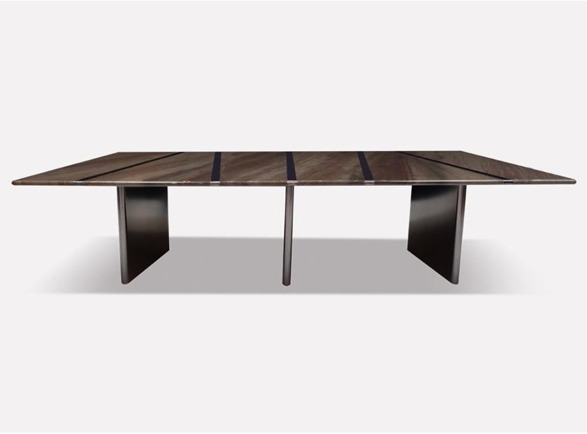 MORADA Прямоугольный обеденный стол из металла и мрамора  Trilogy dt  - Вид №1