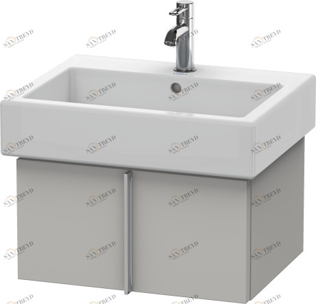 VE610400707 Vero Тумбочка подвесная Бетонно-серый матовый декор Duravit