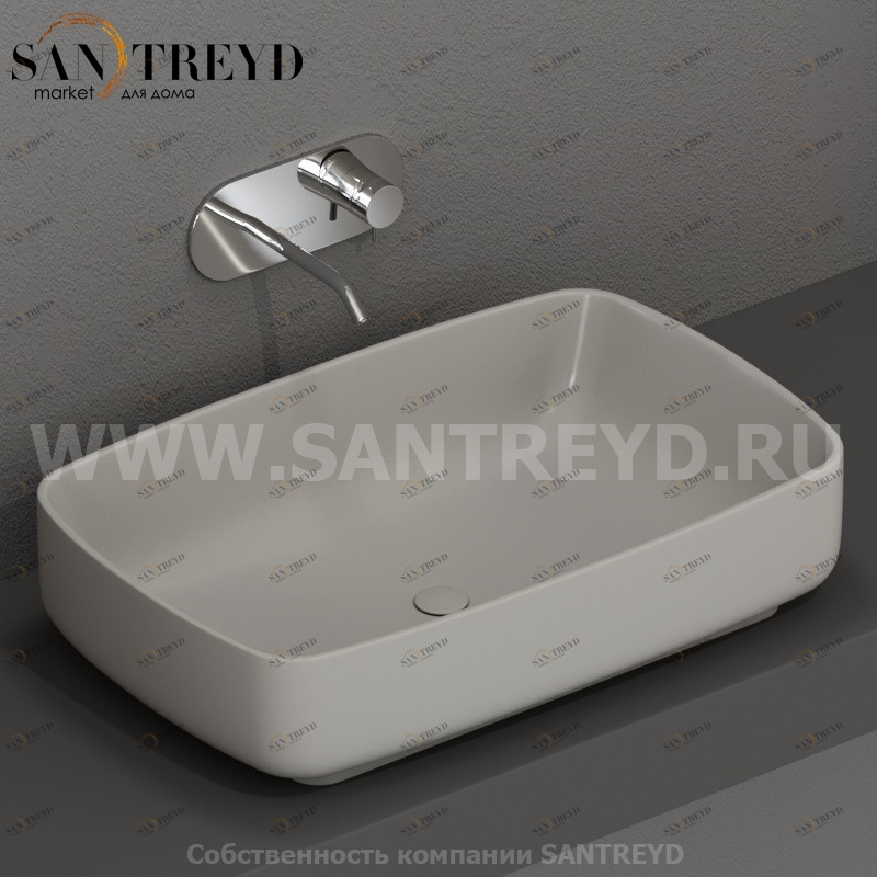 514159 Накладная раковина на столешницу  прямоугольная Kerasan Tribeca