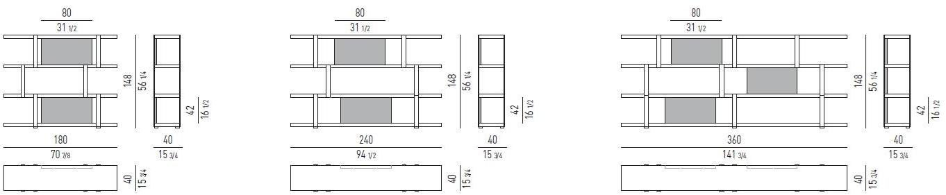 Minotti Открытый деревянный книжный шкаф sun-id-1453752 - Вид №4