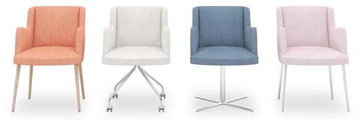 ESTEL GROUP Стул с обивкой из ткани с 4 спицами и подлокотниками Embrasse sun-id-1468688 - Вид №5