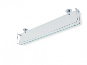 ME04(08) Stil Haus Medea, стеклянная полка с ограждением, цвет хром