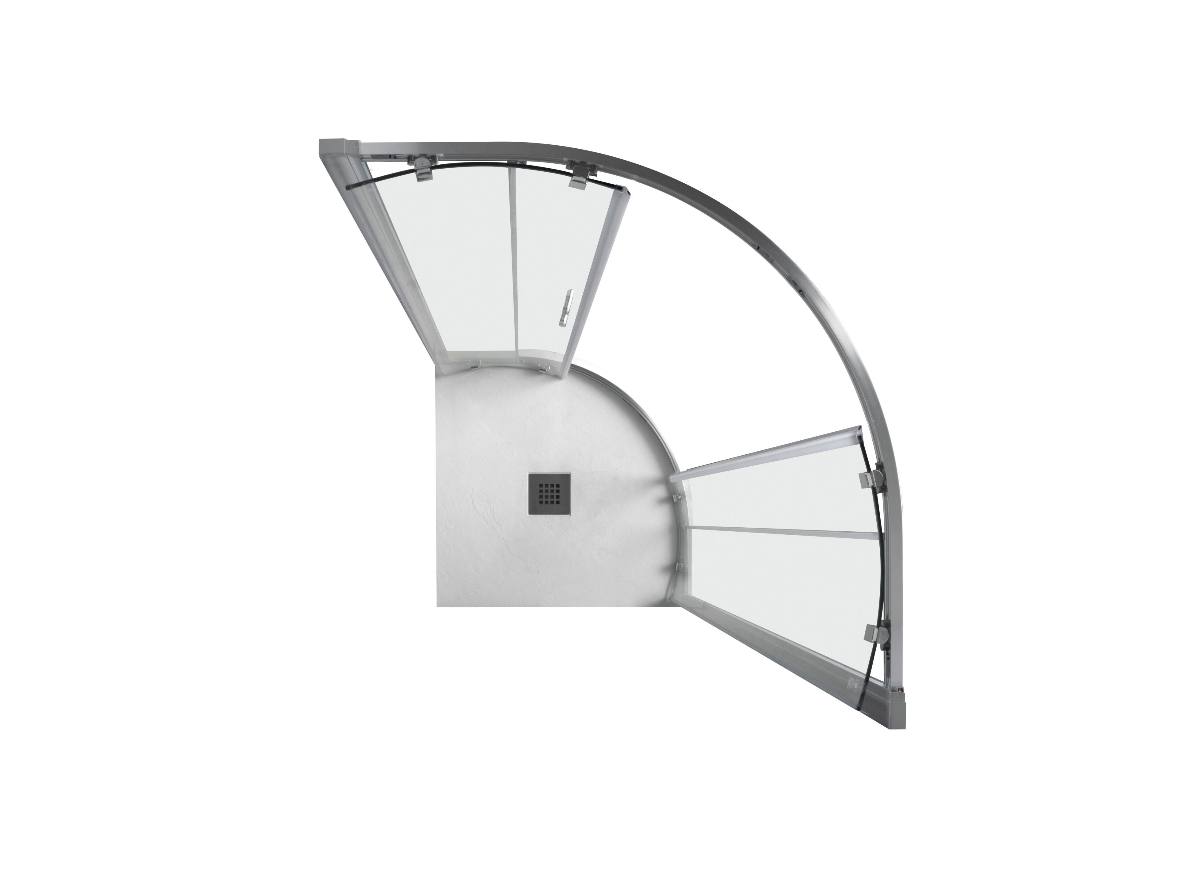 Полукруглая душевая кабина из алюминия и стекла TAMANACO ECO SEM ARCH-00105438 - Вид №1