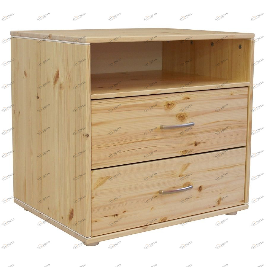 Комод Flexa Classic storage с 2 выдвижными ящиками и 1 полкой, лакированный/белый 81243141
