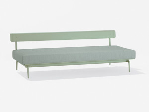 3-местный тканевый садовый диван без подлокотников