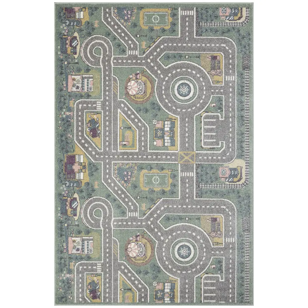 Ковер Santreyd Призма 250x350 см с ворсом FRIZE зеленый для гостиной 89376425 STLM-1456862 - Вид №1